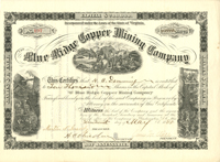 Blue Ridge Copper Mining Co. - Stock Certificate
